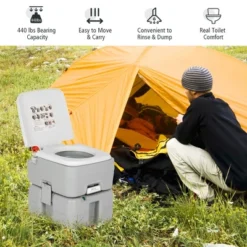Costway 5.3 Gallon Portable Travel Toilet Outdoor Camping Toilet W/ Piston Pump Flush -Intex Tents Shop GUEST 01d9a46a 60c8 4192 bbf2 633350276a11