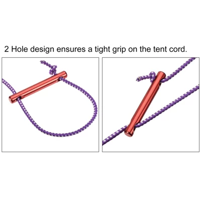 Unique Bargains Tent Rope Adjusters Aluminum Alloy Fasteners For Outdoor Camping Hiking 6 Unique Bargains Tent Rope Adjusters Aluminum Alloy Fasteners For Outdoor Camping Hiking - Image 4