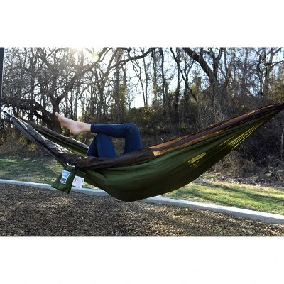 Equip 1Person Travel Hammock - Army Green/Sand Brown 5 Equip 1Person Travel Hammock - Army Green/Sand Brown - Image 3