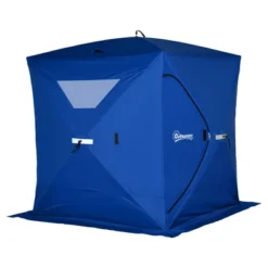 Outsunny 4 Person Ice Fishing Shelter, Waterproof Oxford Fabric Portable Pop-up Ice Tent With 2 Doors For Outdoor Fishing -Intex Tents Shop GUEST 117386db 3570 4e3c be9f 7e874b3c531f