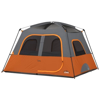 Core Equipment 6 Person Straight Wall Tent - Orange 3 Core Equipment 6 Person Straight Wall Tent - Orange