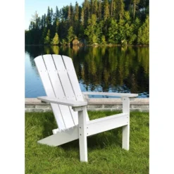 Lakeside Faux Wood Adirondack Outdoor Portable Chair White - Merry Products -Intex Tents Shop GUEST 1d24d451 0c86 4e89 b230 78b2b68be675