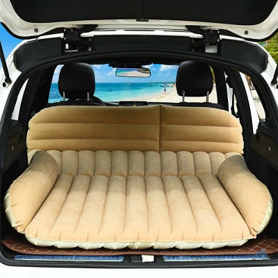 Costway Inflatable SUV Air Backseat Mattress Flocking Travel Pad W/Pump Camping Travel 4 Costway Inflatable SUV Air Backseat Mattress Flocking Travel Pad W/Pump Camping Travel - Image 2