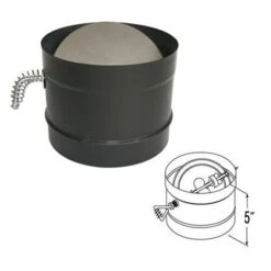 DuraVent 6 Inches 24 Gauge Steel Single Wall Air Insulated Damper Section As Wood Burning Stove Top Connecting Adapter, Black -Intex Tents Shop GUEST 216408d8 97fe 4075 836e 6a93a023b5a5