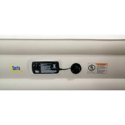 Serta Never Flat Fabric Series Raised With Internal Pump And Plush Air Mattress- 18" Queen (Beige) 3 Serta Never Flat Fabric Series Raised With Internal Pump And Plush Air Mattress- 18" Queen (Beige)