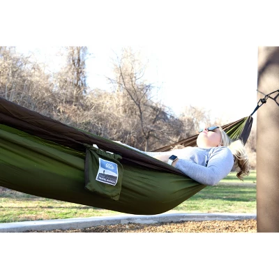 Equip 1Person Travel Hammock - Army Green/Sand Brown 3 Equip 1Person Travel Hammock - Army Green/Sand Brown