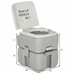 Costway 5.3 Gallon Portable Travel Toilet Outdoor Camping Toilet W/ Piston Pump Flush -Intex Tents Shop GUEST 23642419 9595 43bf 9634 43d4eebe0e1e