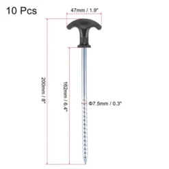 Unique Bargains Galvanized Screw Heavy Ground Pegs For Canopy Tarp