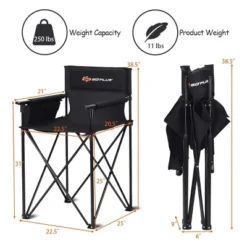 Costway Portable 38'' Oversized High Outdoor Beach Chair Camping Fishing Folding Chair -Intex Tents Shop GUEST 2c263e6a ce1a 4b01 8e34 fcd6517a61ed