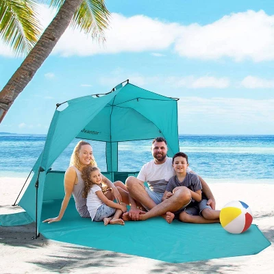 Alvantor Outdoor Automatic Pop-Up Sun Shade Canopy 3 People Beach Shelter Tent Turquoise 3 Alvantor Outdoor Automatic Pop-Up Sun Shade Canopy 3 People Beach Shelter Tent Turquoise