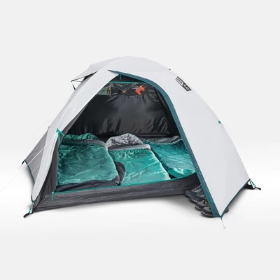 Decathlon Quechua MH100 Fresh & Black Waterproof Camping Tent 3 Person, Iced Coffee 5 Decathlon Quechua MH100 Fresh & Black Waterproof Camping Tent 3 Person, Iced Coffee - Image 3