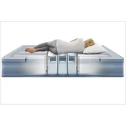 Beautyrest Lumbar Lux 3-Zone Adjustable Air Mattress With Built-in Pump - Queen