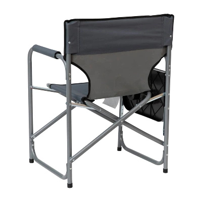 Emma And Oliver Canvas Folding Director's Chair With Accent Trim, Steel Tube Frame-Integrated Folding Side Table With Cupholders 10 Emma And Oliver Canvas Folding Director's Chair With Accent Trim, Steel Tube Frame-Integrated Folding Side Table With Cupholders - Image 8