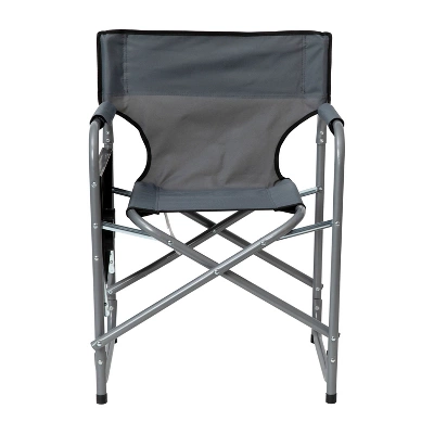 Emma And Oliver Canvas Folding Director's Chair With Accent Trim, Steel Tube Frame-Integrated Folding Side Table With Cupholders 12 Emma And Oliver Canvas Folding Director's Chair With Accent Trim, Steel Tube Frame-Integrated Folding Side Table With Cupholders - Image 10