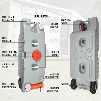 Hike Crew RV Water Tank, 19.8 Gal. Portable RV Waste Holding Tank 4 Hike Crew RV Water Tank, 19.8 Gal. Portable RV Waste Holding Tank - Image 2