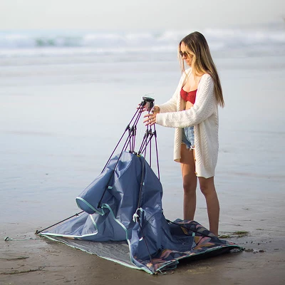 Lightspeed Outdoors Pop-Up Beach Sun Shade, Quick Shelter, Vintage Floral 5 Lightspeed Outdoors Pop-Up Beach Sun Shade, Quick Shelter, Vintage Floral - Image 3