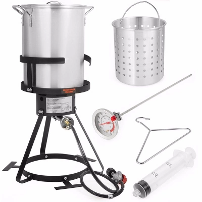 Barton 30QT Turkey Deep Fryer Pot Boiling Seafood Cajun Lid Propane Gas Stove Burner W/ Stand 7 Barton 30QT Turkey Deep Fryer Pot Boiling Seafood Cajun Lid Propane Gas Stove Burner W/ Stand - Image 5