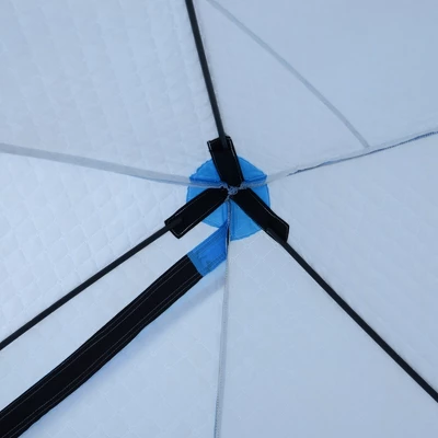 Outsunny 4 Person Ice Fishing Shelter With Padded Walls, Thermal Waterproof Portable Pop Up Ice Tent With 2 Doors, Light Blue 6 Outsunny 4 Person Ice Fishing Shelter With Padded Walls, Thermal Waterproof Portable Pop Up Ice Tent With 2 Doors, Light Blue - Image 4