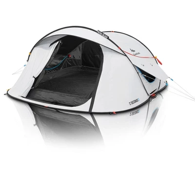 Decathlon Quechua Quechua 2 Second Fresh & Black Waterproof Pop Up Camping Tent 3 Person, White 7 Decathlon Quechua Quechua 2 Second Fresh & Black Waterproof Pop Up Camping Tent 3 Person, White - Image 5