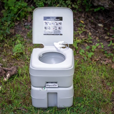 Alpcour 5.3 Gallon Compact Portable Toilet – Indoor & Outdoor Commode With Piston Pump Flush And Washing Sprayer 4 Alpcour 5.3 Gallon Compact Portable Toilet – Indoor & Outdoor Commode With Piston Pump Flush And Washing Sprayer - Image 2