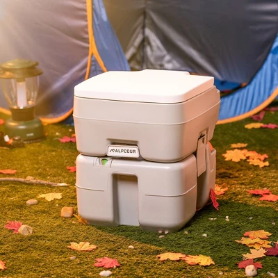 Alpcour 5.3 Gallon Compact Portable Toilet – Indoor & Outdoor Commode With Piston Pump Flush And Washing Sprayer 8 Alpcour 5.3 Gallon Compact Portable Toilet – Indoor & Outdoor Commode With Piston Pump Flush And Washing Sprayer - Image 6