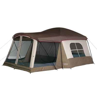 Wenzel Klondike 16' X 11' Large 8 Person 3 Season Outdoor Camping Tent With Screen Room, Mesh Roof, Windows And Reliable Stakes 8 Wenzel Klondike 16' X 11' Large 8 Person 3 Season Outdoor Camping Tent With Screen Room, Mesh Roof, Windows And Reliable Stakes - Image 6