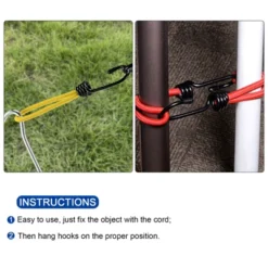 Unique Bargains Outdoor Camping Canopy Awning Cover Tent Elastic Cords With Hook 6" 10 Pcs -Intex Tents Shop GUEST 642328bc e7bb 445f 84b6 0b2c70e6ffe1