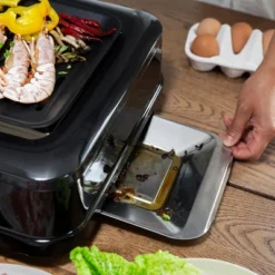 Barton 1600W Electric Smokeless Infrared Grill Adjustable Temperature BBQ Grilling Non-Stick Grate & Drip Tray -Intex Tents Shop GUEST 68d11954 cfa7 4af1 9956 d82ed00ff019