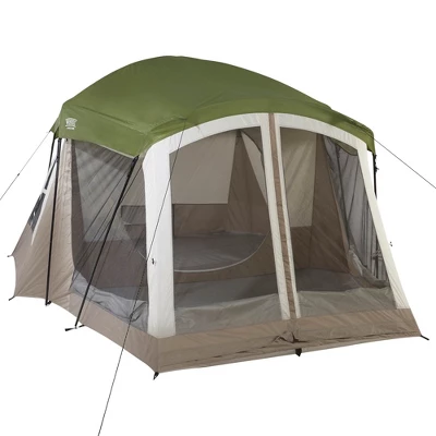 Wenzel Klondike 16' X 11' Large 8 Person 3 Season Outdoor Camping Tent With Screen Room, Mesh Roof, Windows And Reliable Stakes 4 Wenzel Klondike 16' X 11' Large 8 Person 3 Season Outdoor Camping Tent With Screen Room, Mesh Roof, Windows And Reliable Stakes - Image 2