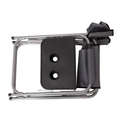 Emma And Oliver Canvas Folding Director's Chair With Accent Trim, Steel Tube Frame-Integrated Folding Side Table With Cupholders 9 Emma And Oliver Canvas Folding Director's Chair With Accent Trim, Steel Tube Frame-Integrated Folding Side Table With Cupholders - Image 7