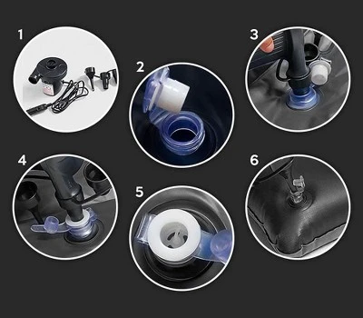 Zone Tech Car Inflatable "Air Mattress" Bed With Back Seat With 2 Air Pillows – Pump Kit - Vacation Camping Blow Up Pad 5 Zone Tech Car Inflatable "Air Mattress" Bed With Back Seat With 2 Air Pillows – Pump Kit - Vacation Camping Blow Up Pad - Image 3