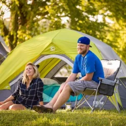 CORE Foldable Portable Padded Hard Arm Chair With Storage Pockets, Oversize Cup Holder, And Carry Bag, 300 Pound Capacity, Wine Red -Intex Tents Shop GUEST 7cef2365 a7ad 407a a98a 95aad50dd56d