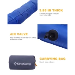 KingCamp Extra Thick 3.93" Double Sleeping Pad Camping Mattress, 2-Person Lightweight Inflatable Air Mat For Backpacking/Hiking, 76" X 54," Blue 8 KingCamp Extra Thick 3.93" Double Sleeping Pad Camping Mattress, 2-Person Lightweight Inflatable Air Mat For Backpacking/Hiking, 76" X 54," Blue -Intex Tents Shop GUEST 7ebcfe37 27d4 456f 8b01 9b6476114fd5