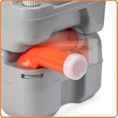 Alpcour 5.3 Gallon Compact Portable Toilet – Indoor & Outdoor Commode With Piston Pump Flush And Washing Sprayer 6 Alpcour 5.3 Gallon Compact Portable Toilet – Indoor & Outdoor Commode With Piston Pump Flush And Washing Sprayer - Image 4