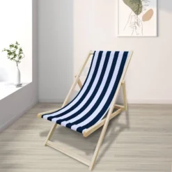 Striped Wood Sling Chair - Natural/Blue - WELLFOR 15 Striped Wood Sling Chair - Natural/Blue - WELLFOR -Intex Tents Shop GUEST 893fb000 b63d 4e8d bf0f 824a1533115e