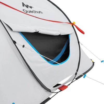 Decathlon Quechua Quechua 2 Second Fresh & Black Waterproof Pop Up Camping Tent 3 Person, White 6 Decathlon Quechua Quechua 2 Second Fresh & Black Waterproof Pop Up Camping Tent 3 Person, White - Image 4