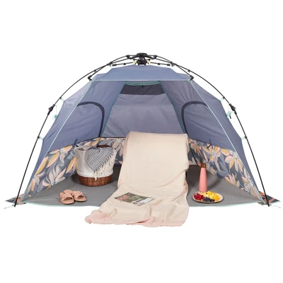 Lightspeed Outdoors Pop-Up Beach Sun Shade, Quick Shelter, Vintage Floral 4 Lightspeed Outdoors Pop-Up Beach Sun Shade, Quick Shelter, Vintage Floral - Image 2