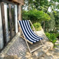 Striped Wood Sling Chair - Natural/Blue - WELLFOR 16 Striped Wood Sling Chair - Natural/Blue - WELLFOR -Intex Tents Shop GUEST 977ad917 1ca8 44ba 8ee9 8700ba1fbcec