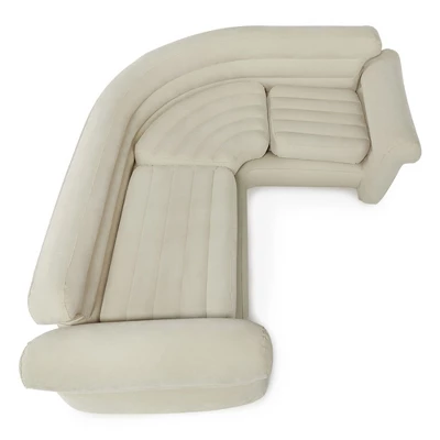 Intex Inflatable 2 In 1 Inflating And Deflating Valve Corner Living Room Air Mattress Sectional Sofa Couch For Living Room Or Dorm Room, Beige 5 Intex Inflatable 2 In 1 Inflating And Deflating Valve Corner Living Room Air Mattress Sectional Sofa Couch For Living Room Or Dorm Room, Beige - Image 3