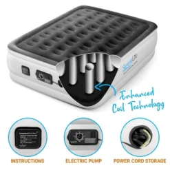 SereneLife Full Size Inflatable Premium Airbed Flocked PVC Mattress For Travel And Camping With Internal AC Pump, Storage Bag, And 2 Repair Patches -Intex Tents Shop GUEST 9ca7eb3d 9438 4cd5 afda 567bbe37f6d3