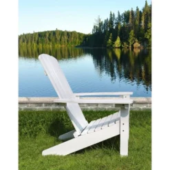 Lakeside Faux Wood Adirondack Outdoor Portable Chair White - Merry Products -Intex Tents Shop GUEST 9e254249 0108 4c33 adce 7fc8f5bbc0ed