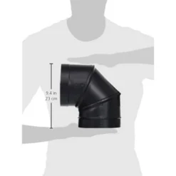 DuraVent DuraBlack 6 Inch 24 Gauge 430 Stainless Steel Easy Installation Single Wall Wood Burning Stove 90 Degree Elbow Connector, Black -Intex Tents Shop GUEST aa3830d9 25aa 4595 bdc5 2aca2ff73bb2