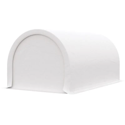 Outsunny 10' X 16' Carport / Storage Tent, Anti-UV PE Portable Garage For Car, Truck, Boat, Motorcycle, Bike, Garden Tools, Outdoor Work, White 4 Outsunny 10' X 16' Carport / Storage Tent, Anti-UV PE Portable Garage For Car, Truck, Boat, Motorcycle, Bike, Garden Tools, Outdoor Work, White - Image 3