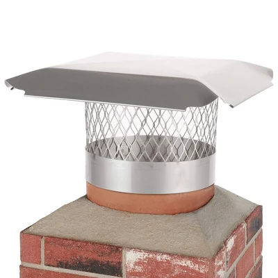 Draft King SS816U Single 304 Stainless Steel Round Slip In Flue Chimney Cover Hood For 15.5 To 16.5 Inch Diameter Masonry Chimneys 5 Draft King SS816U Single 304 Stainless Steel Round Slip In Flue Chimney Cover Hood For 15.5 To 16.5 Inch Diameter Masonry Chimneys - Image 3