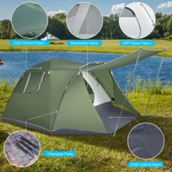 Costway 4-6 Person Camping Tent Waterproof Family Large Double-Layer Tents W/Front Porch 16 Costway 4-6 Person Camping Tent Waterproof Family Large Double-Layer Tents W/Front Porch -Intex Tents Shop GUEST b94fc35c a5f8 47df 919d aad18762e567