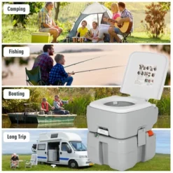 Costway 5.3 Gallon Portable Travel Toilet Outdoor Camping Toilet W/ Piston Pump Flush -Intex Tents Shop GUEST ba4ecaf4 f5ef 4d18 98f8 3496f5c06b80