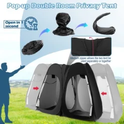 Costway Outdoor 7.5FT Portable Pop Up Shower Privacy Tent Dressing Changing Room Camping -Intex Tents Shop GUEST c01a0705 7a58 4ab6 b283 4dc6c013a557