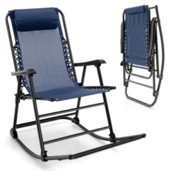 Costway Patio Camping Rocking Chair Folding Rocker Footrest Lightweight Outdoor RedNavyBeigeGreyBlue -Intex Tents Shop GUEST c19c1528 aeca 4fa1 8346 5907e8c08c55