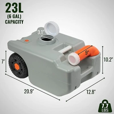 Hike Crew RV Water Tank, Portable RV Waste Holding Tank W/Metal Handle 4 Hike Crew RV Water Tank, Portable RV Waste Holding Tank W/Metal Handle - Image 2