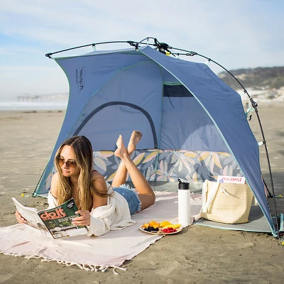 Lightspeed Outdoors Pop-Up Beach Sun Shade, Quick Shelter, Vintage Floral 6 Lightspeed Outdoors Pop-Up Beach Sun Shade, Quick Shelter, Vintage Floral - Image 4